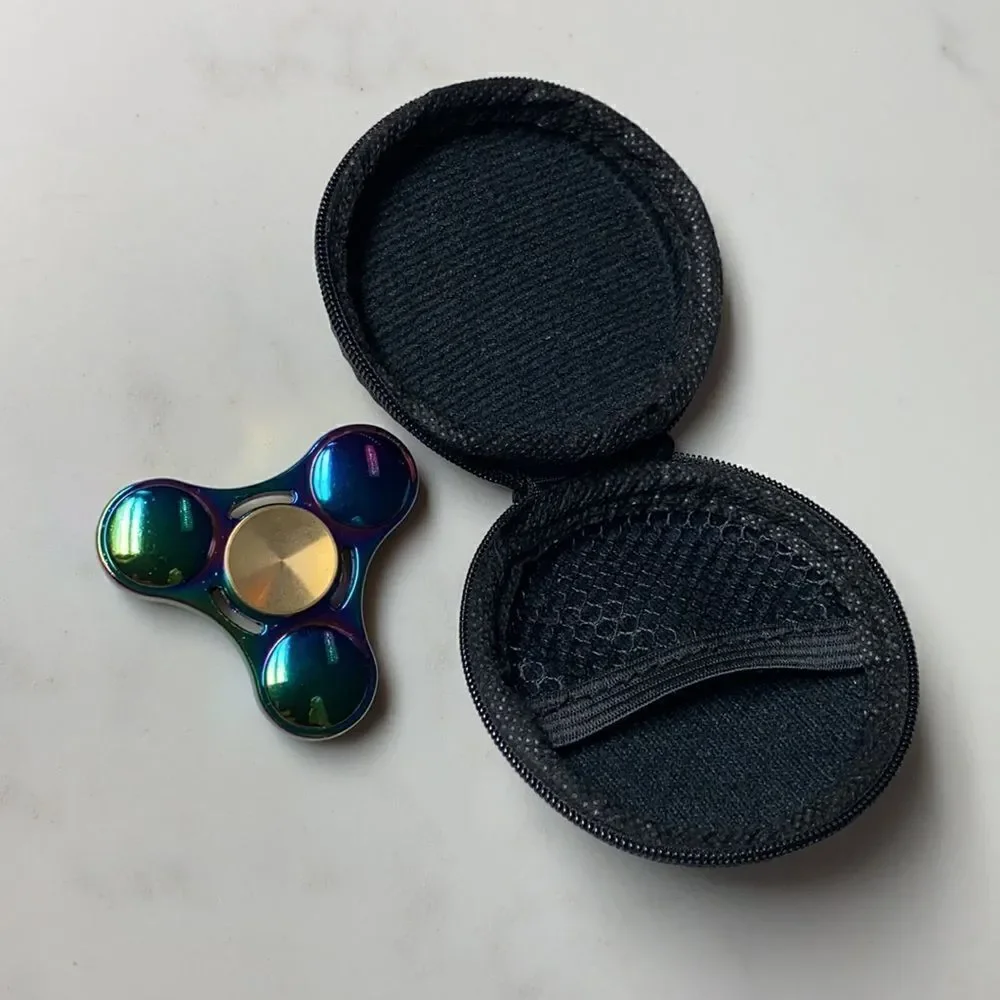 Metal Fidget Spinner with cool multi-colored look